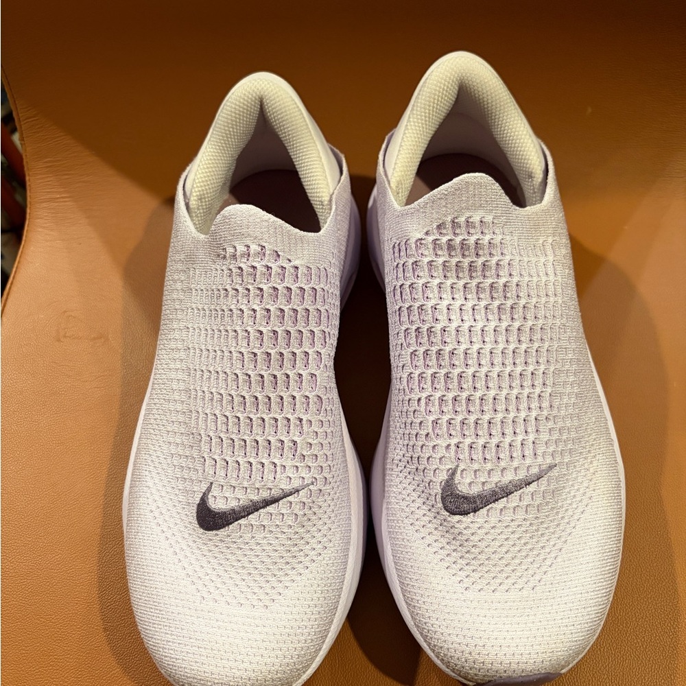 Nike White Mesh Slip-On Shoes
